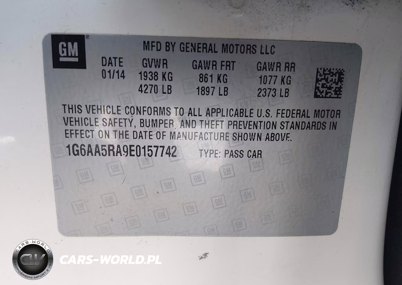 2014 Cadillac Ats Standard VIN:1G6AA5RA9E0157742 - 9
