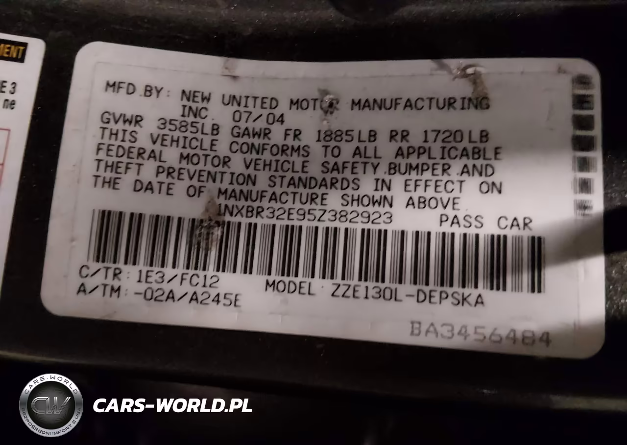 2005 Toyota Corolla S VIN:1NXBR32E95Z382923 - 9