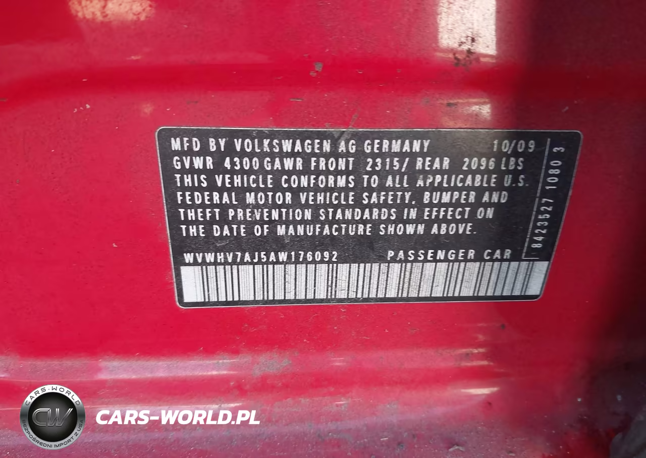 2010 Volkswagen Gti 4-Door VIN:WVWHV7AJ5AW176092 - 9