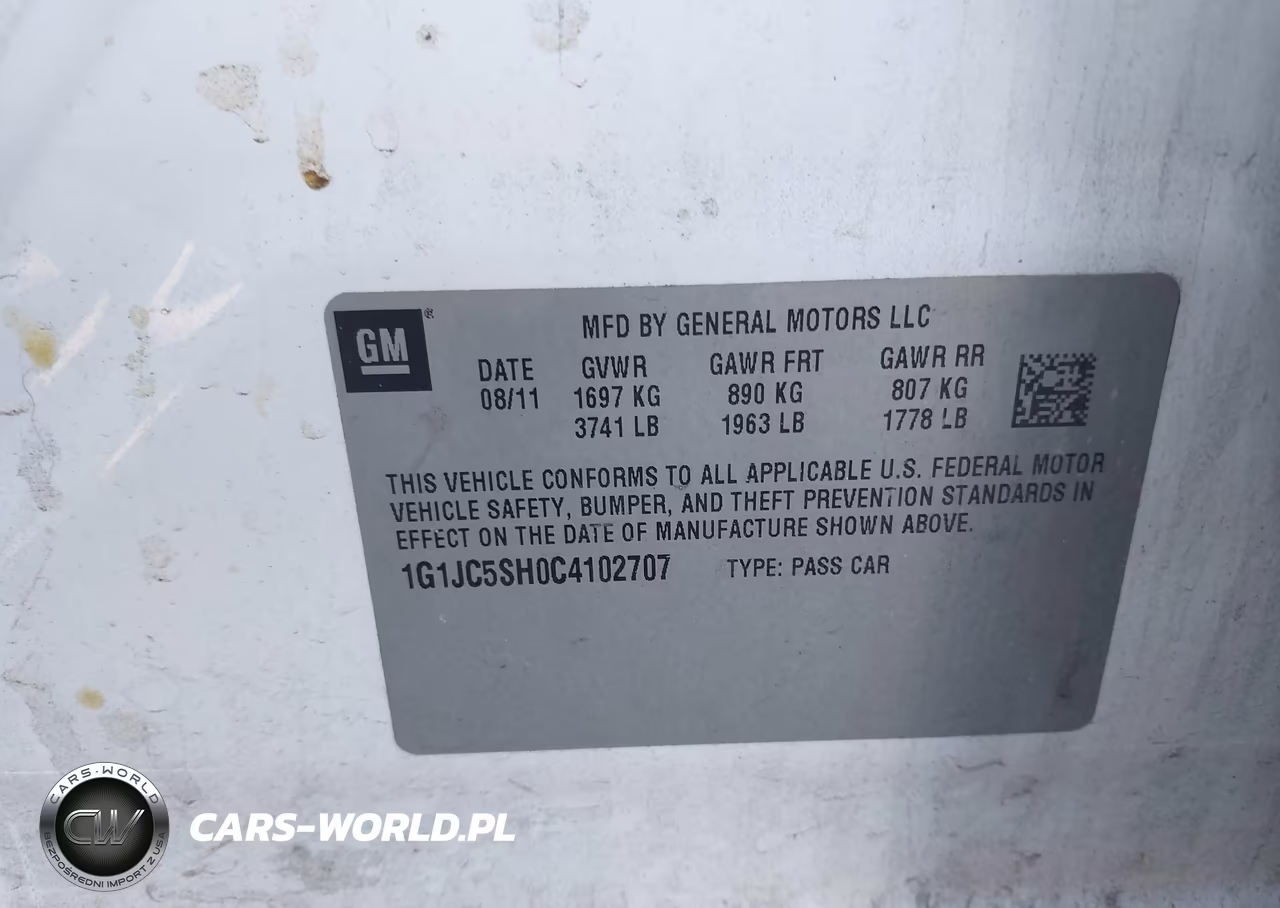 2012 Chevrolet Sonic 2Lt VIN:1G1JC5SH0C4102707 - 9