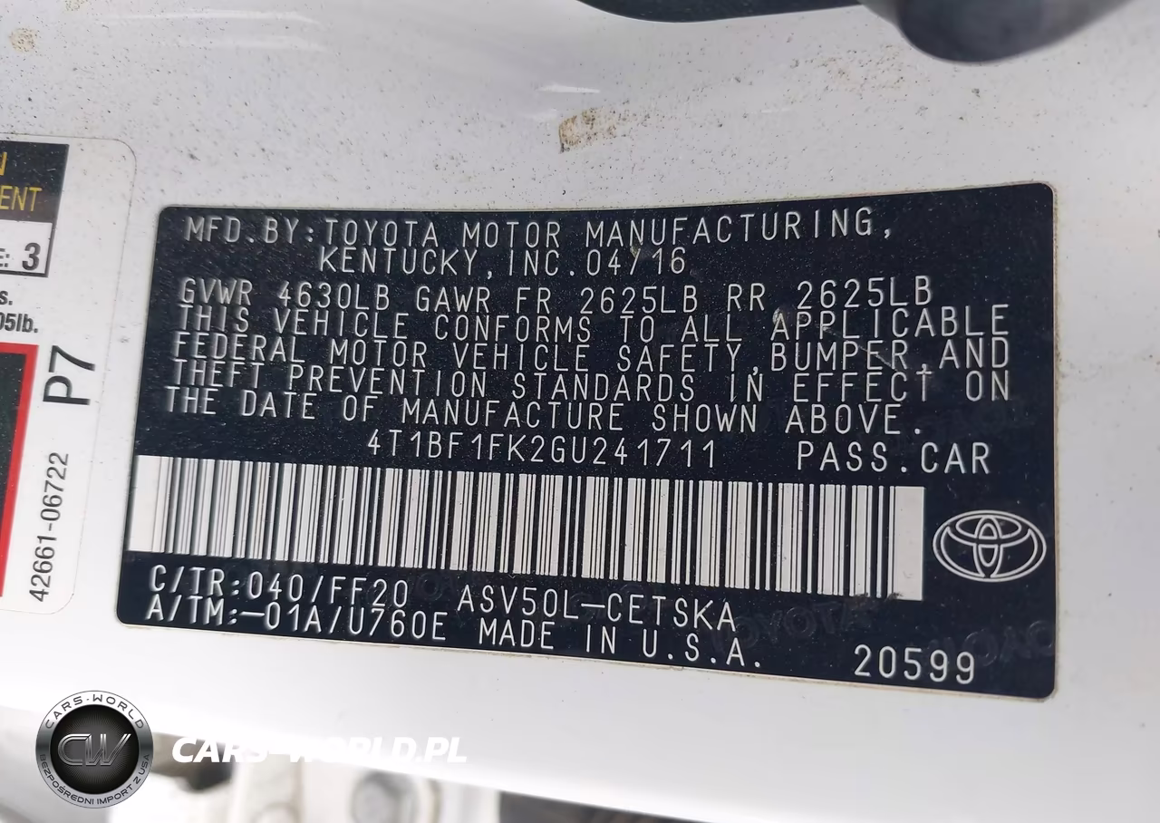 2016 Toyota Camry Se VIN:4T1BF1FK2GU241711 - 9