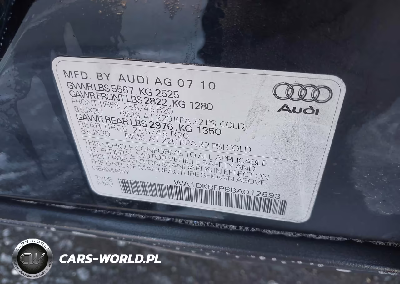 2011 Audi Q5 3.2 Premium Plus VIN:WA1DKBFP8BA012593 - 9