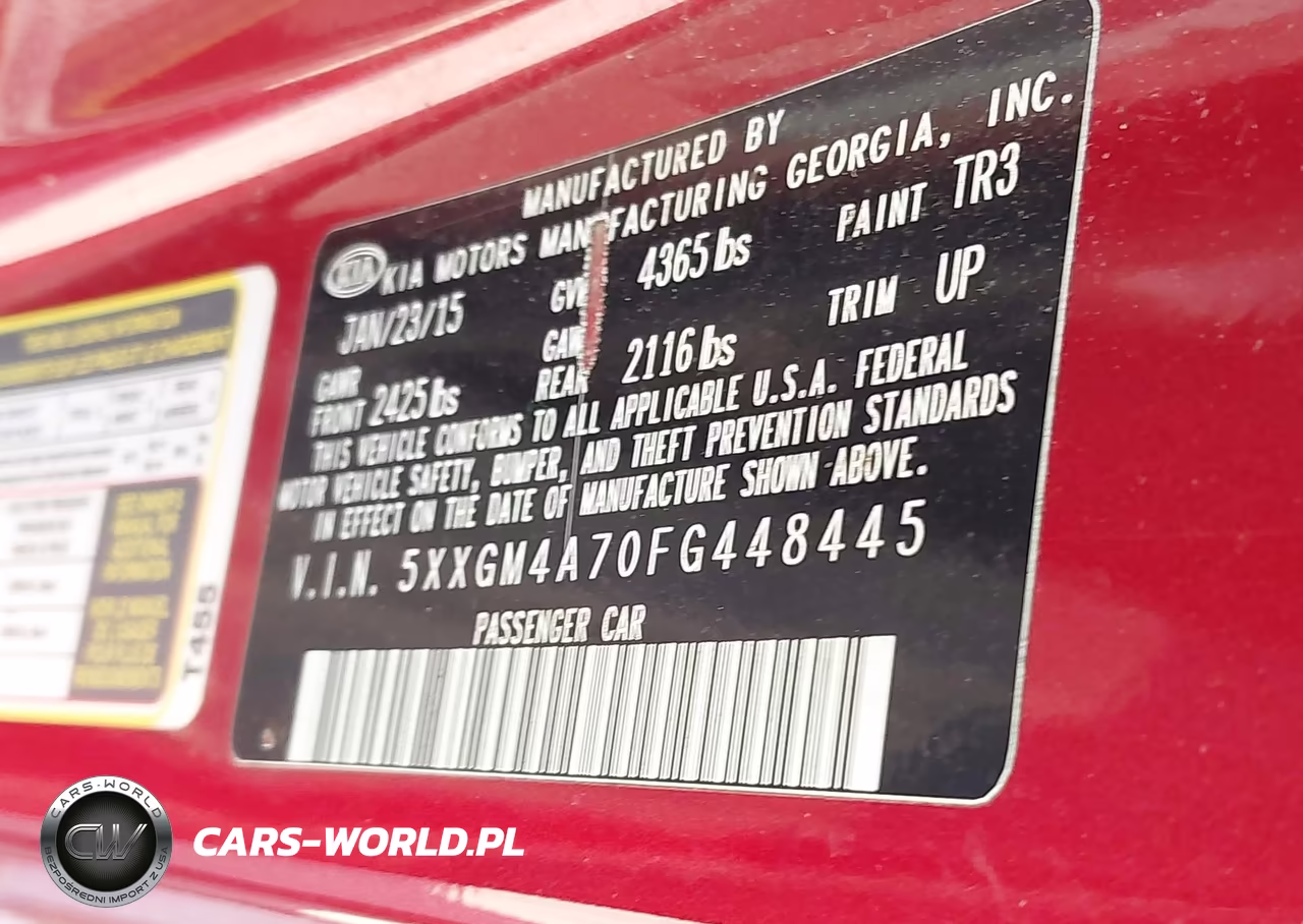 2015 Kia Optima Lx VIN:5XXGM4A70FG448445 - 9
