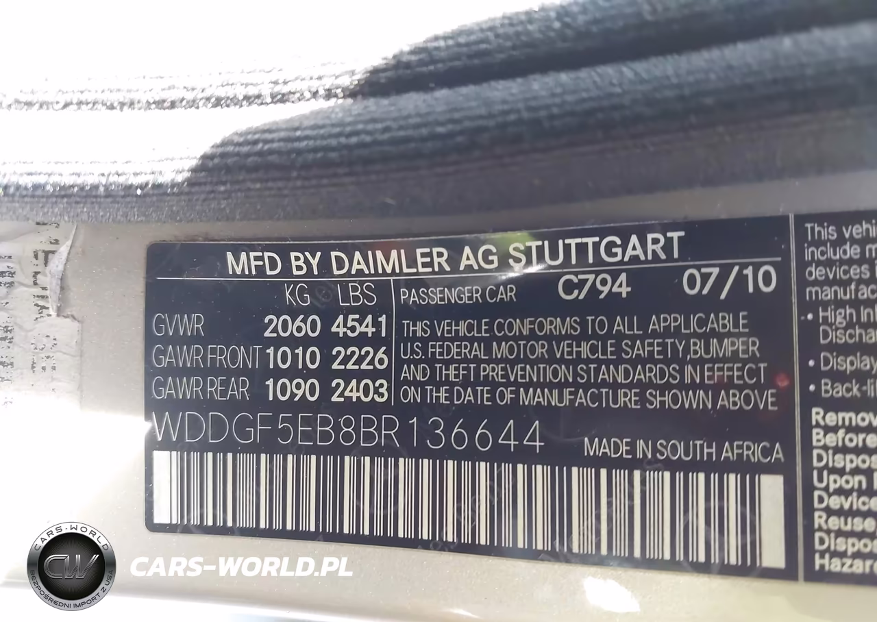 2011 Mercedes-Benz C 300 Luxury-Sport VIN:WDDGF5EB8BR136644 - 9