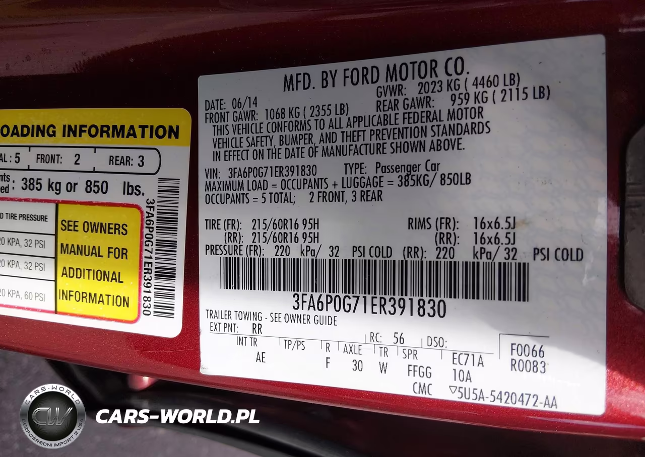 2014 Ford Fusion S VIN:3FA6P0G71ER391830 - 9
