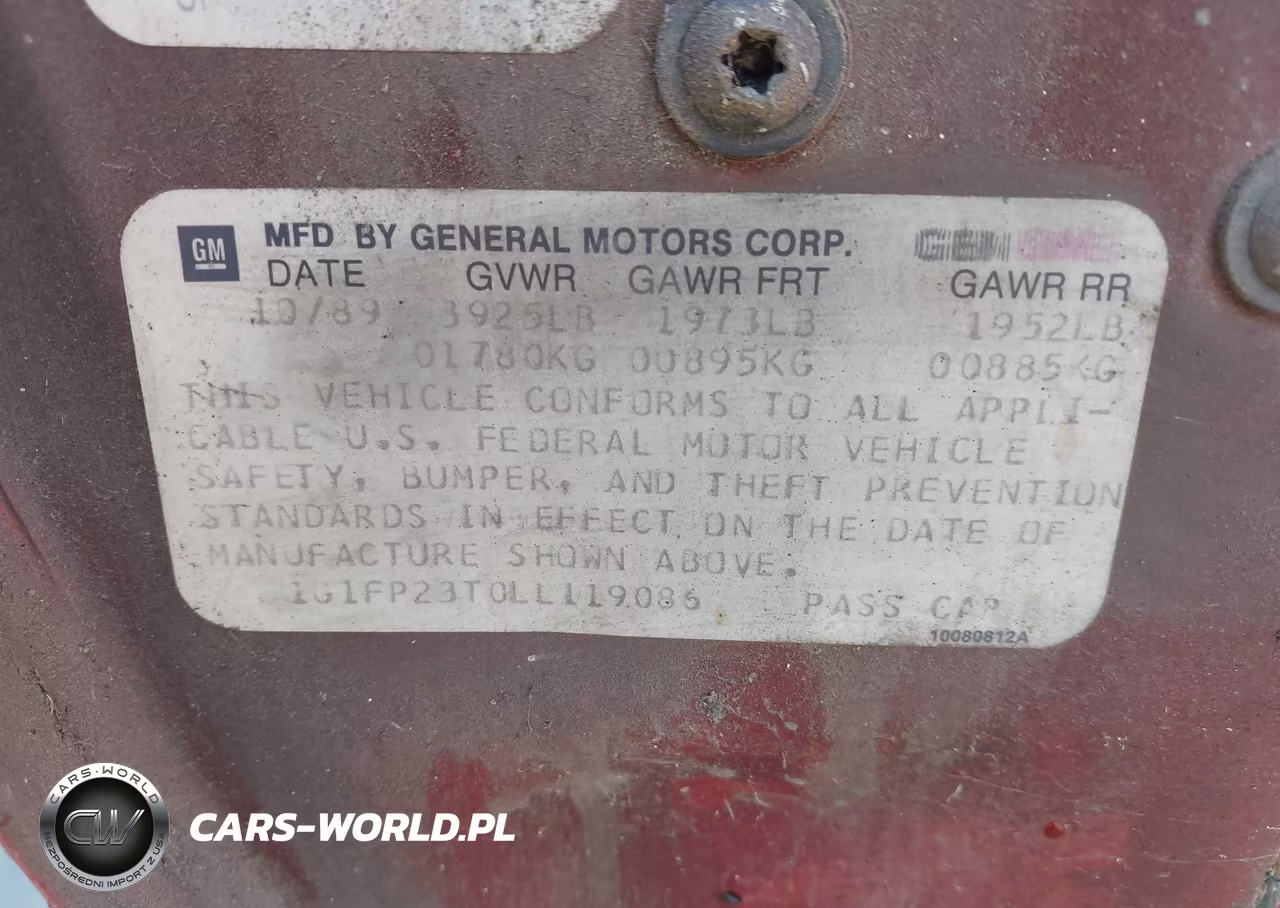 1990 Chevrolet Camaro Rs VIN:1G1FP23T0LL119086 - 9