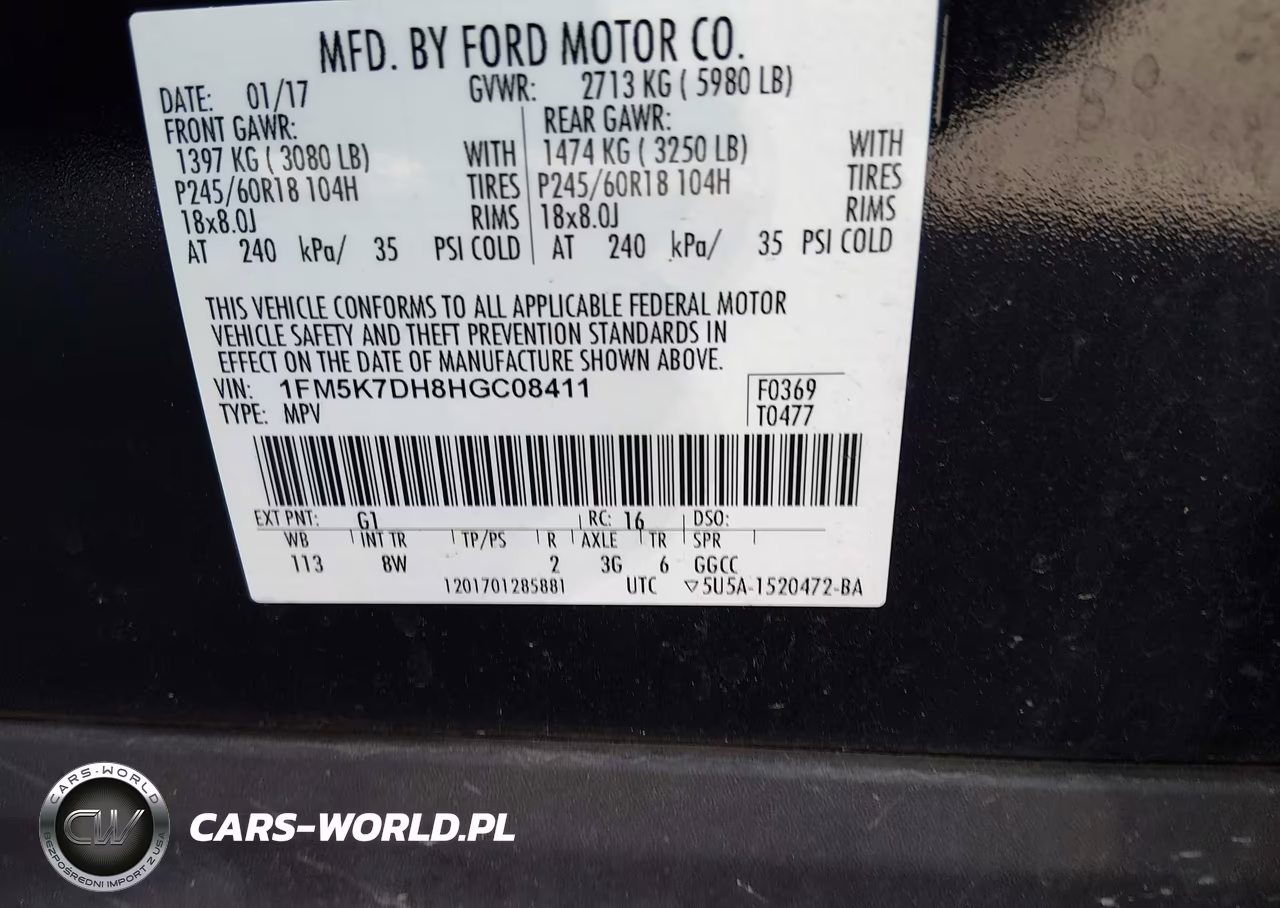 2017 Ford Explorer Xlt VIN:1FM5K7DH8HGC08411 - 9