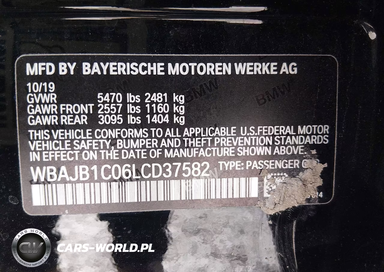 2020 BMW 530E xDrive Iperformance VIN:WBAJB1C06LCD37582 - 9