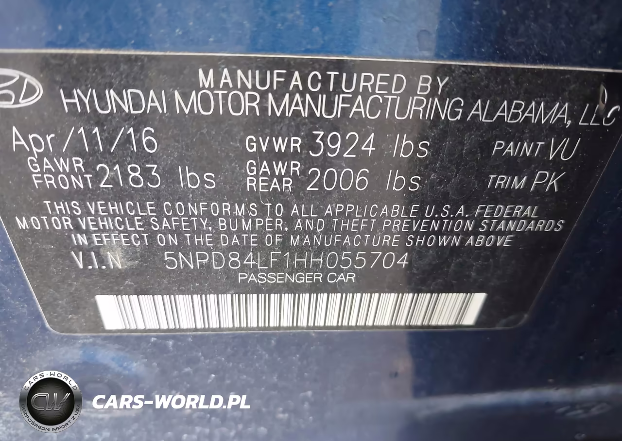 2017 Hyundai Elantra Se VIN:5NPD84LF1HH055704 - 9