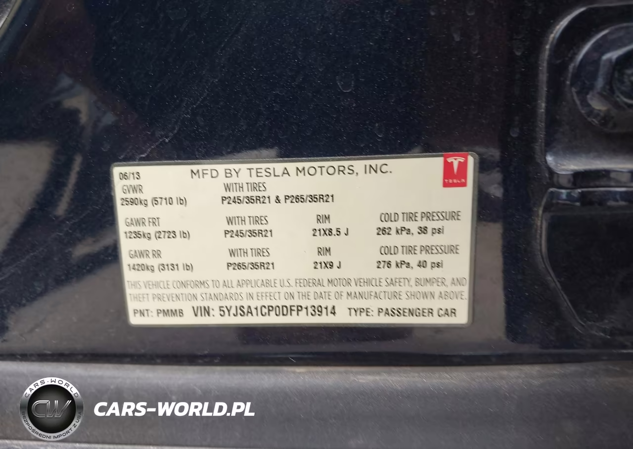 2013 Tesla Model S Performance VIN:5YJSA1CP0DFP13914 - 9
