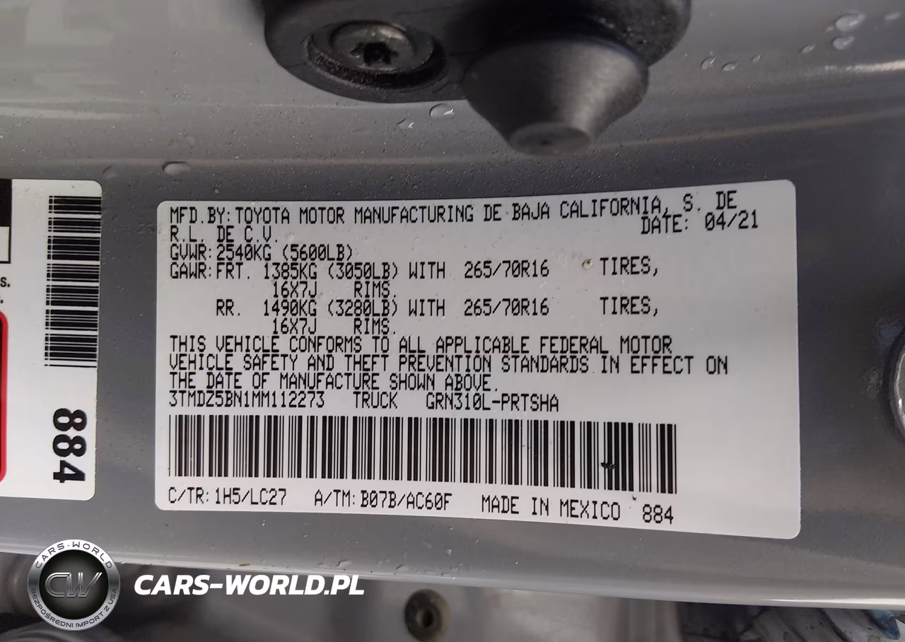 2021 Toyota Tacoma Trd Off-Road VIN:3TMDZ5BN1MM112273 - 9
