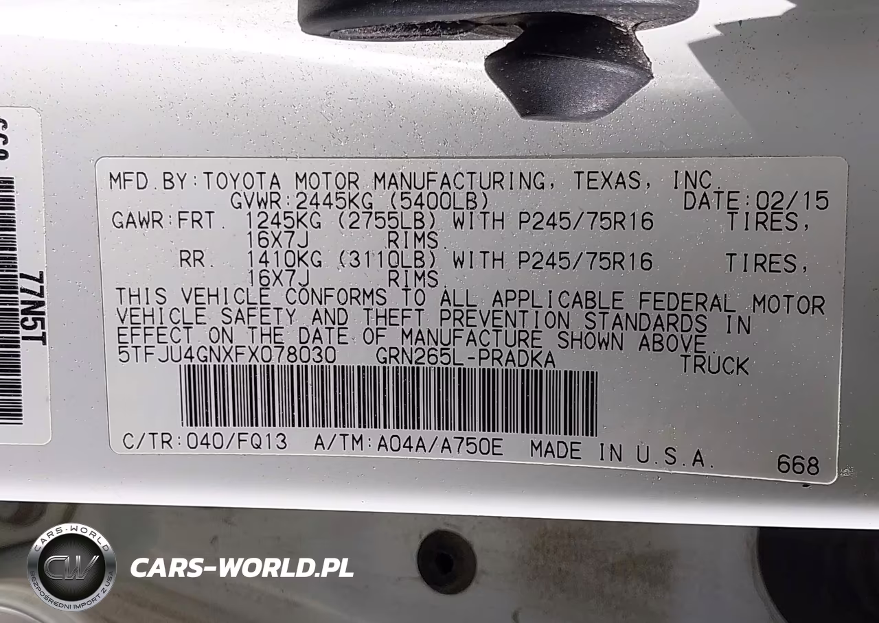 2015 Toyota Tacoma Prerunner V6 VIN:5TFJU4GNXFX078030 - 9