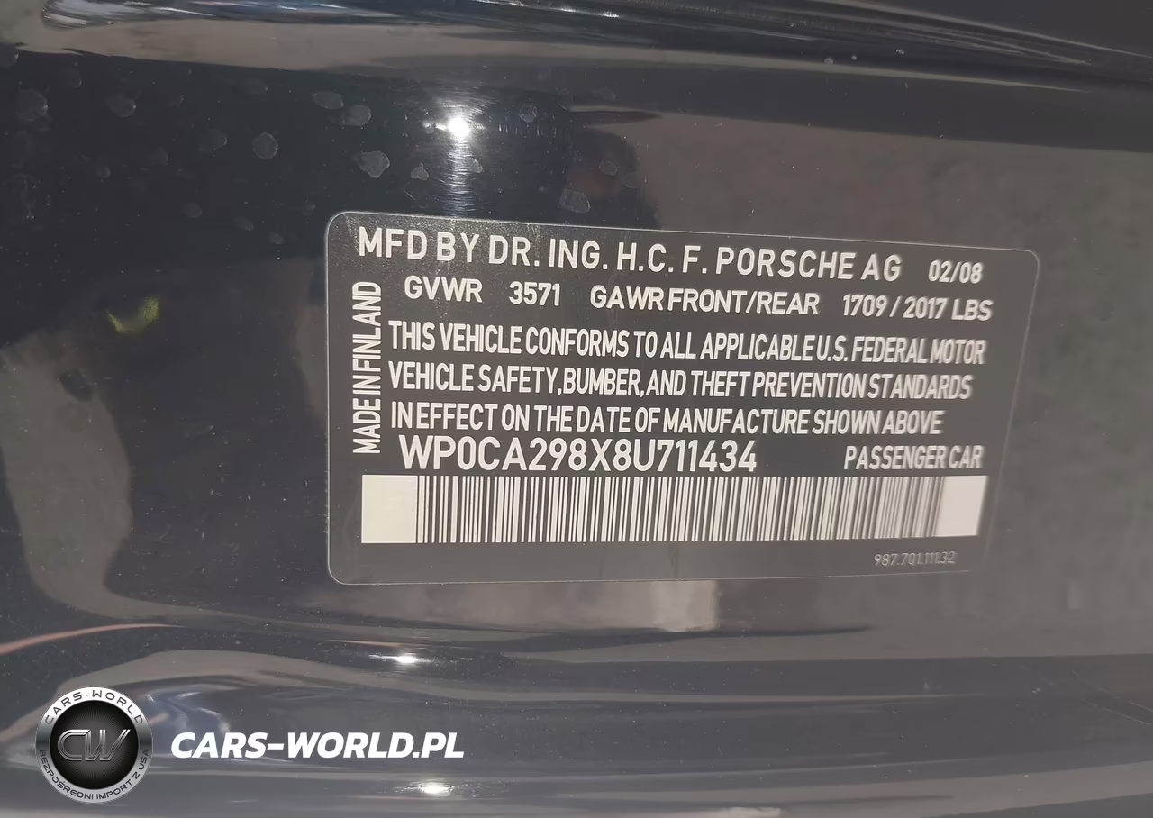 2008 Porsche Boxster Limited Edition VIN:WP0CA298X8U711434 - 9