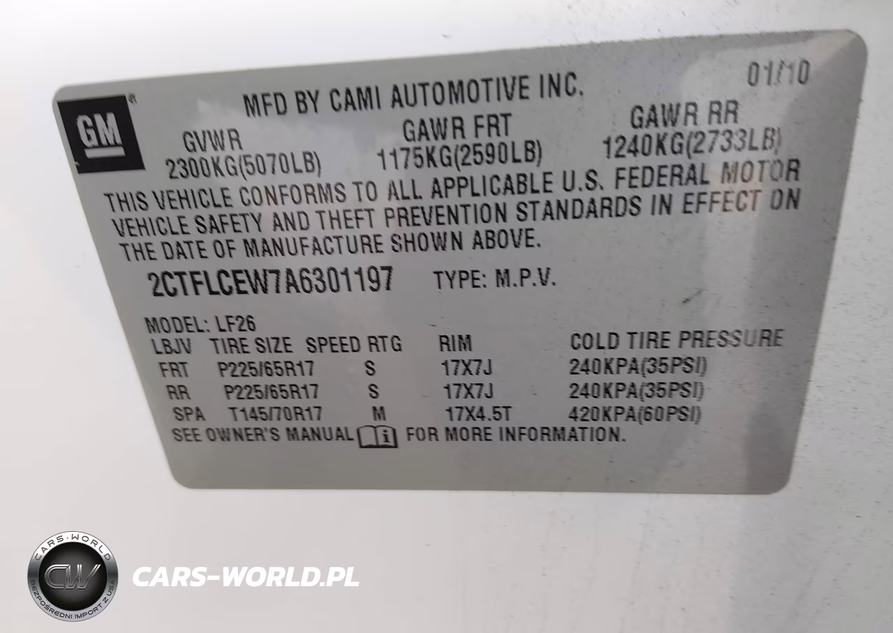 2010 GMC Terrain Sle-1 VIN:2CTFLCEW7A6301197 - 9