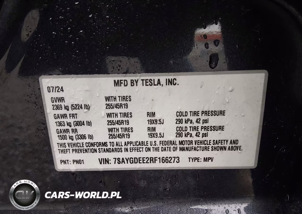2024 Tesla Model Y Long Range Dual Motor All-Wheel Drive VIN:7SAYGDEE2RF166273 - 9