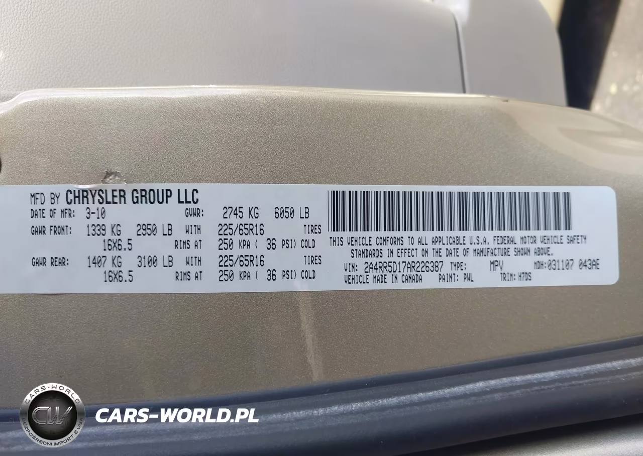 2010 Chrysler Town & Country Touring VIN:2A4RR5D17AR226387 - 9