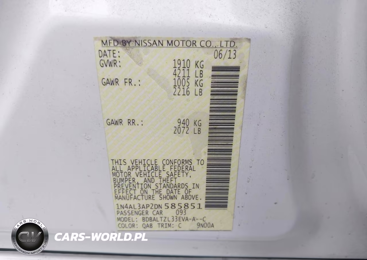 2013 Nissan Altima 2.5 Sv VIN:1N4AL3AP2DN585851 - 9