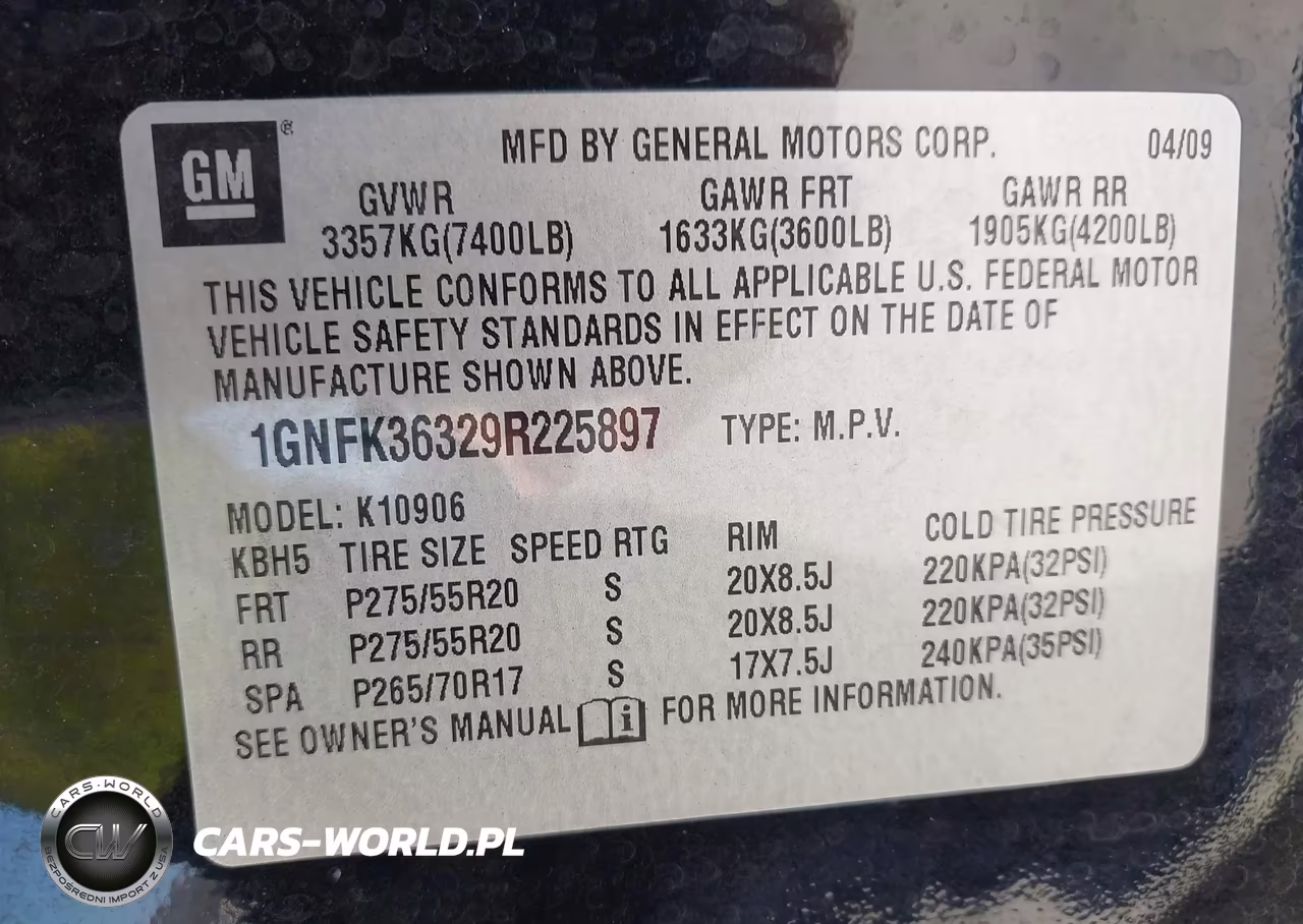 2009 Chevrolet Suburban 1500 Ltz VIN:1GNFK36329R225897 - 9