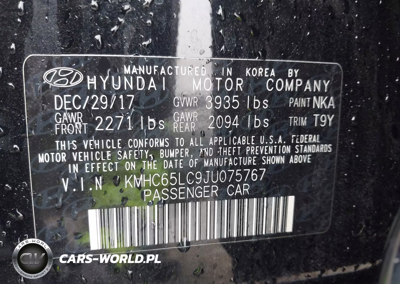 2018 Hyundai Ioniq Hybrid Blue VIN:KMHC65LC9JU075767 - 9