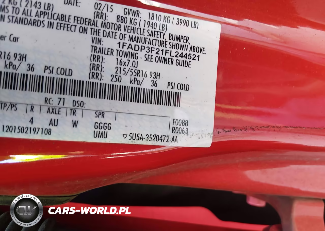 2015 Ford Focus Se VIN:1FADP3F21FL244521 - 9