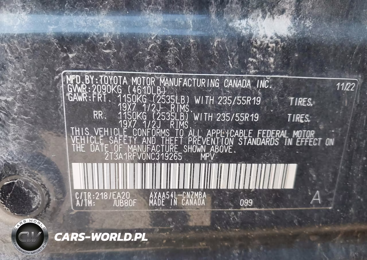 2022 Toyota Rav4 Xle Premium VIN:2T3A1RFV0NC319265 - 9