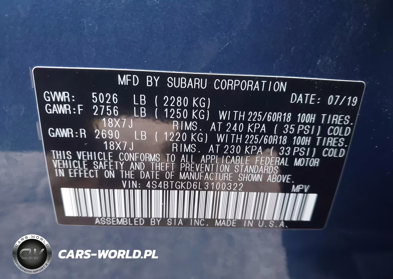 2020 Subaru Outback Onyx Edition Xt VIN:4S4BTGKD6L3100322 - 9