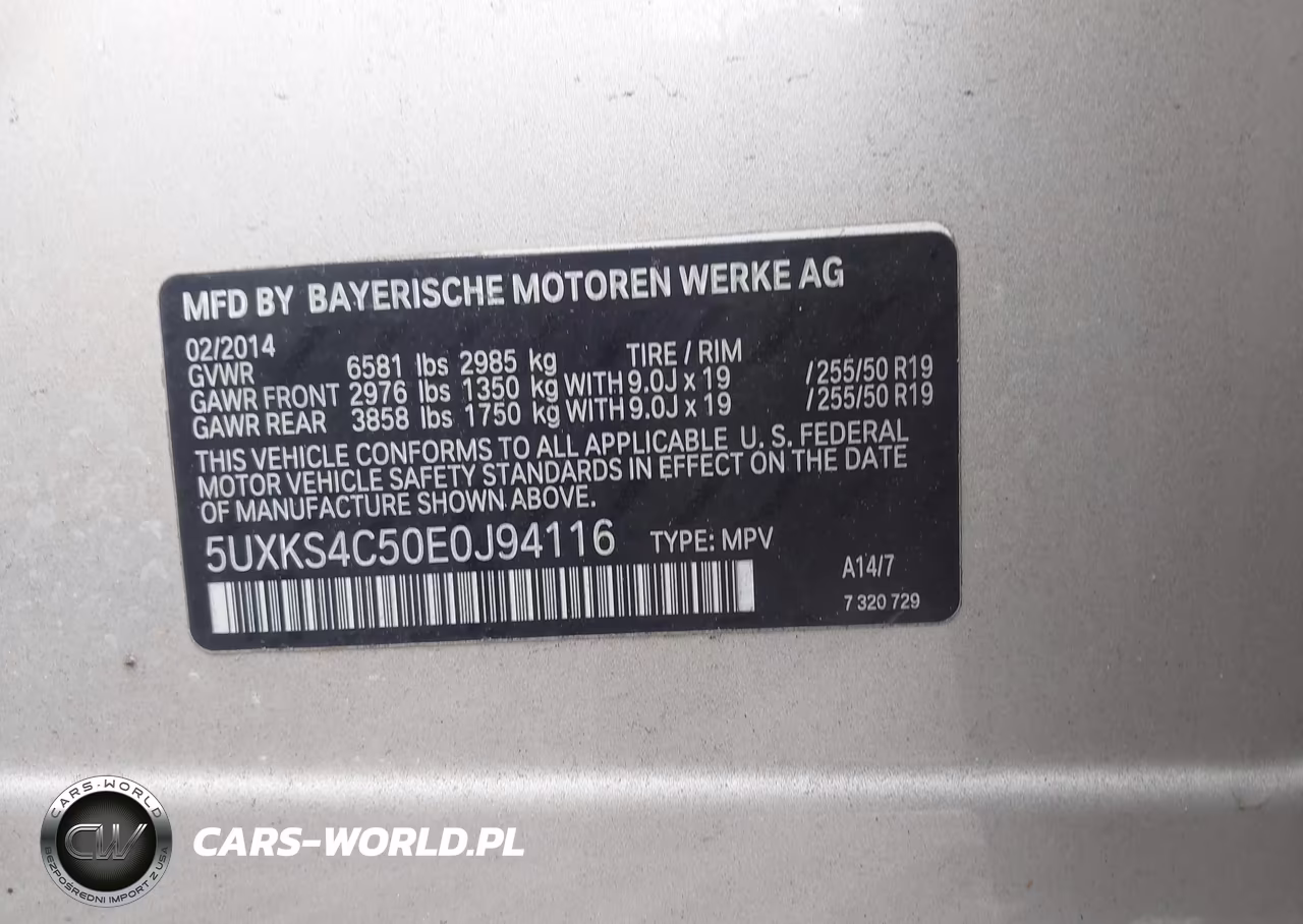 2014 BMW X5 xDrive35D VIN:5UXKS4C50E0J94116 - 9