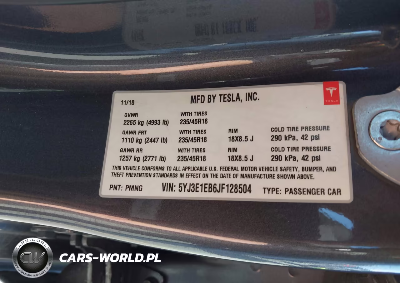 2018 Tesla Model 3 Long Range-Performance VIN:5YJ3E1EB6JF128504 - 9