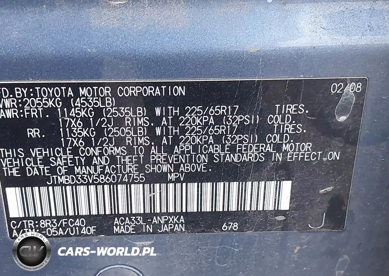 2008 Toyota Rav4 VIN:JTMBD33V586074755 - 9