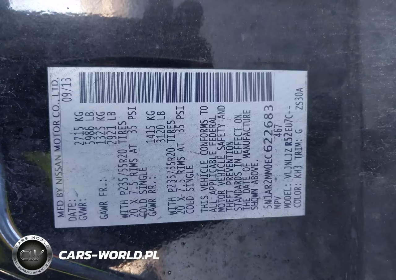 2014 Nissan Pathfinder Platinum VIN:5N1AR2MM0EC622683 - 9