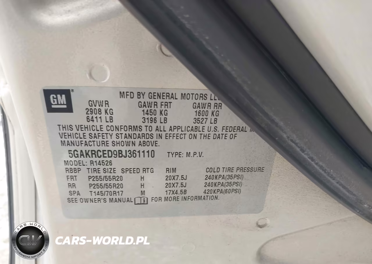 2011 Buick Enclave 2Xl VIN:5GAKRCED9BJ361110 - 9