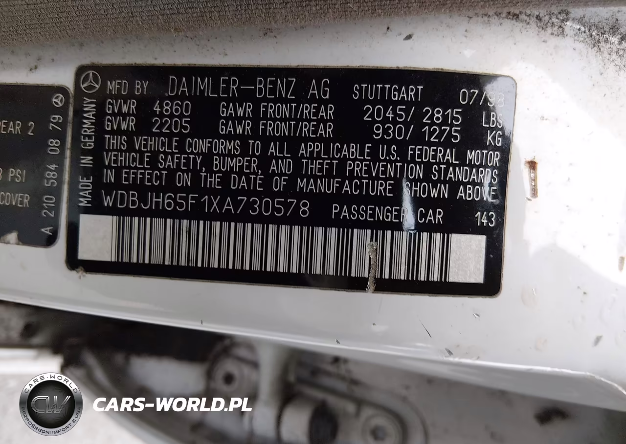1999 Mercedes-Benz E 320 VIN:WDBJH65F1XA730578 - 9