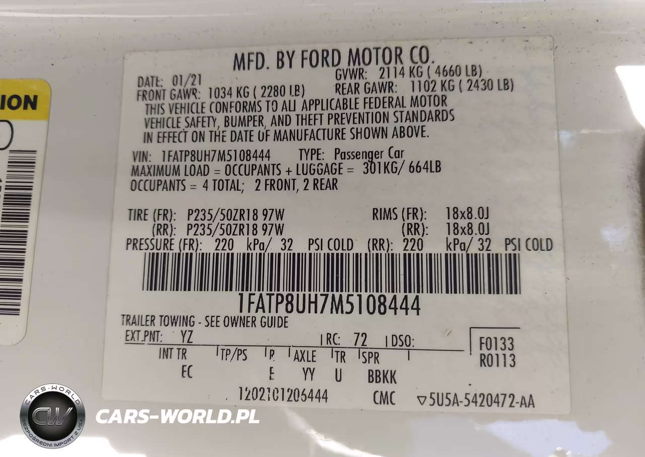 2021 Ford Mustang Ecoboost Premium VIN:1FATP8UH7M5108444 - 9