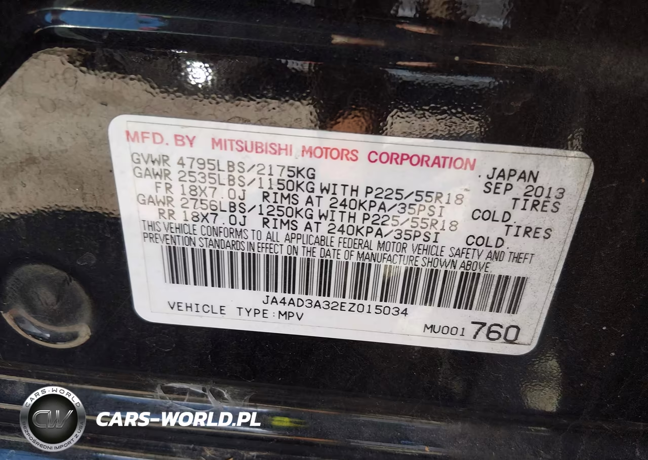 2014 Mitsubishi Outlander Se VIN:JA4AD3A32EZ015034 - 9