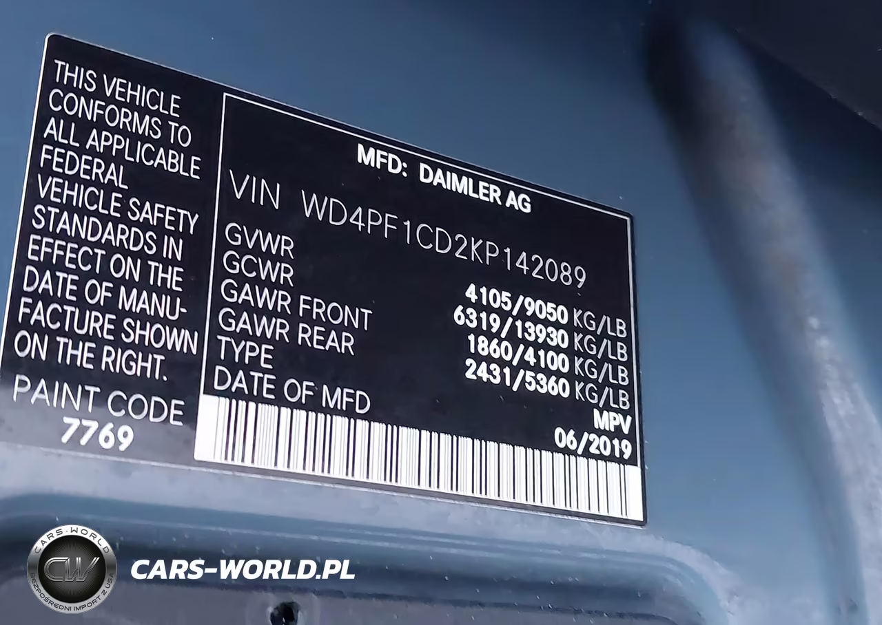 2019 Mercedes-Benz Sprinter 2500 High Roof V6 VIN:WD4PF1CD2KP142089 - 9