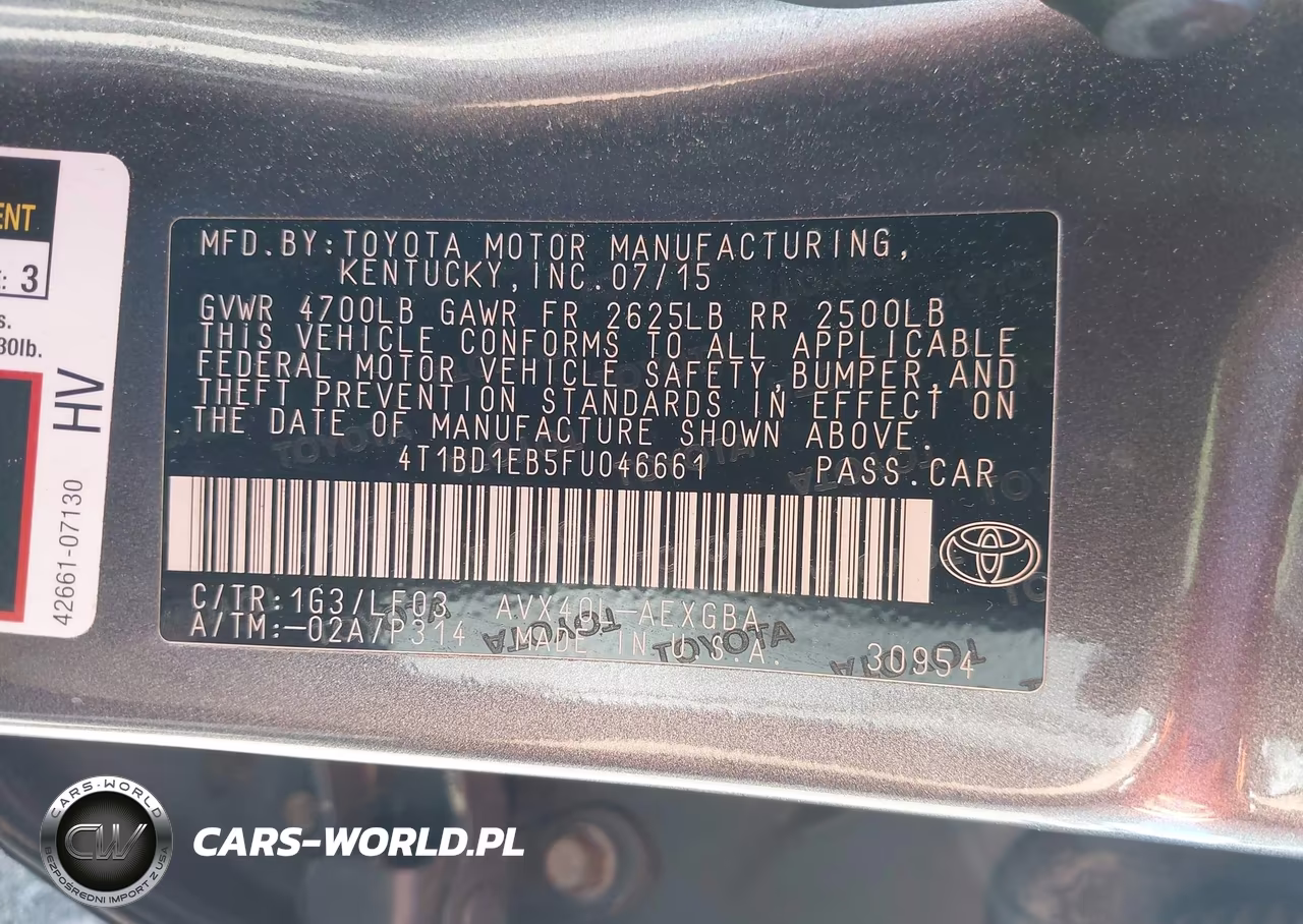 2015 Toyota Avalon Hybrid Xle Premium VIN:4T1BD1EB5FU046661 - 9