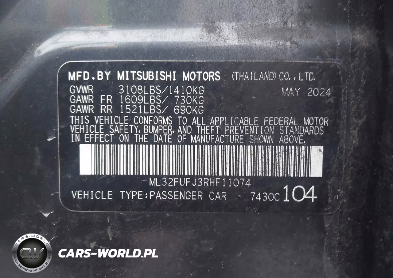 2024 Mitsubishi Mirage G4 Black Edition-Es-Le VIN:ML32FUFJ3RHF11074 - 9