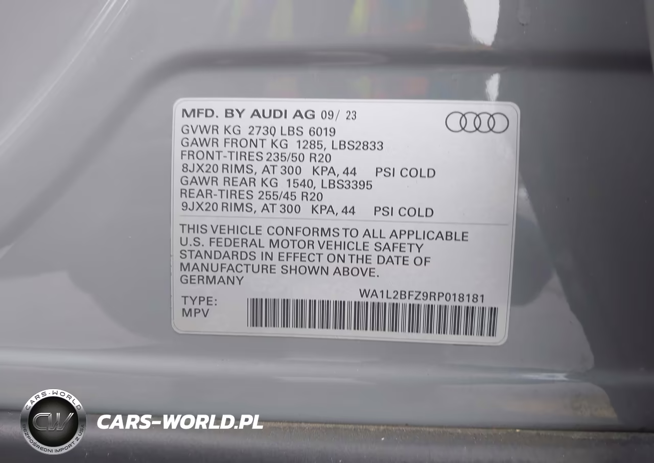 2024 Audi Q4 E-Tron Premium Plus 50 Quattro VIN:WA1L2BFZ9RP018181 - 9