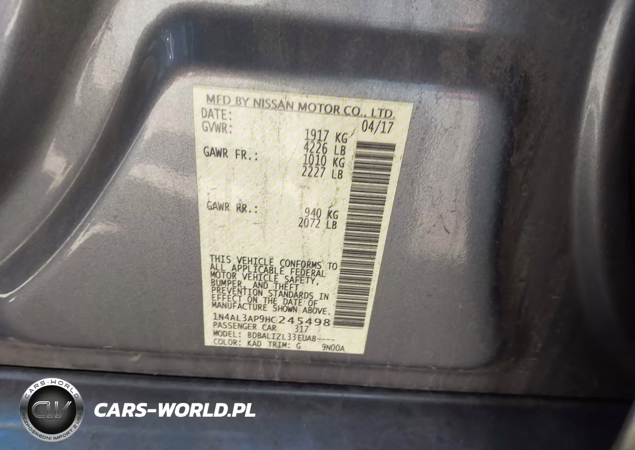 2017 Nissan Altima 2.5 Sv VIN:1N4AL3AP9HC245498 - 9