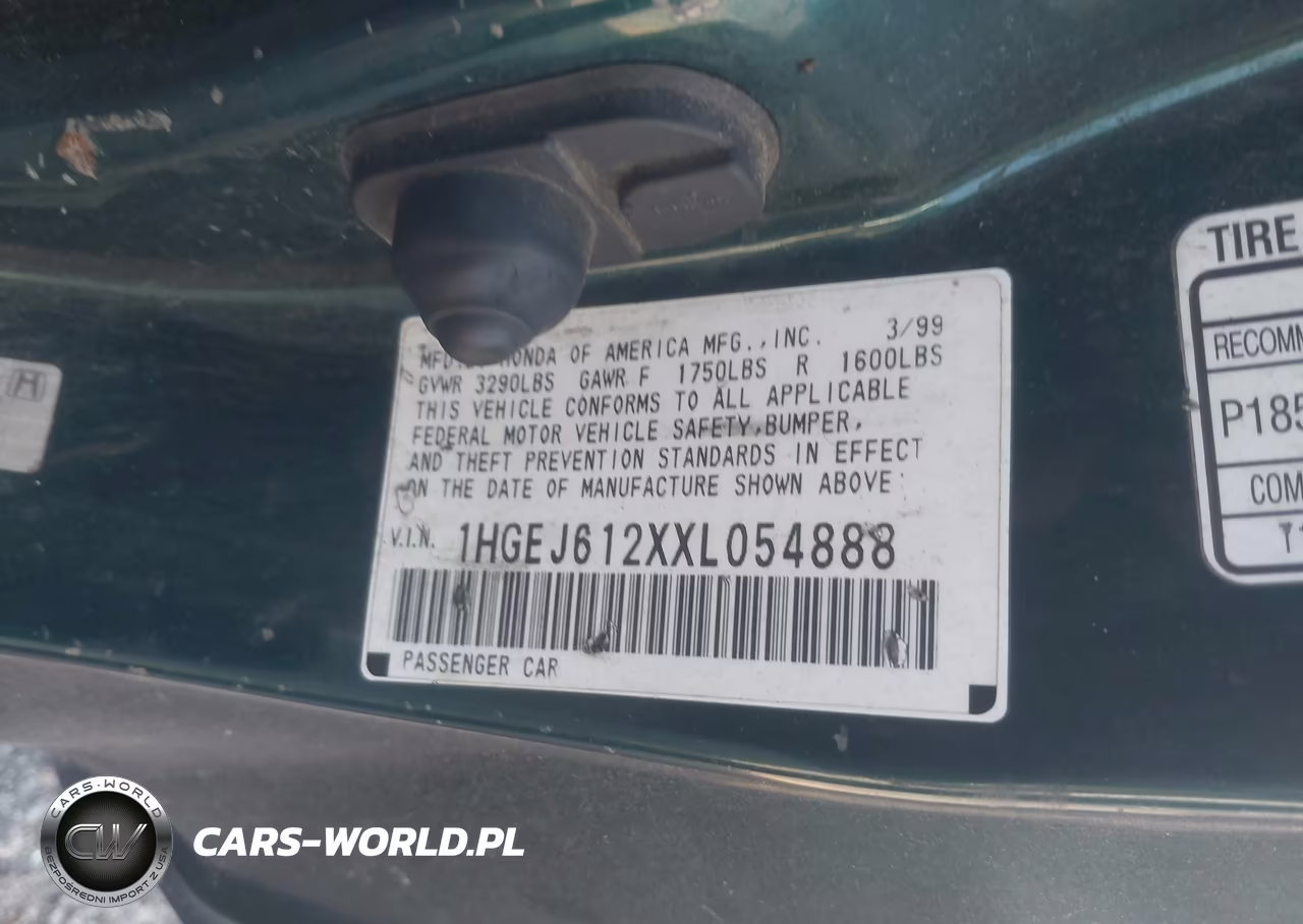 1999 Honda Civic Dx VIN:1HGEJ612XXL054888 - 9