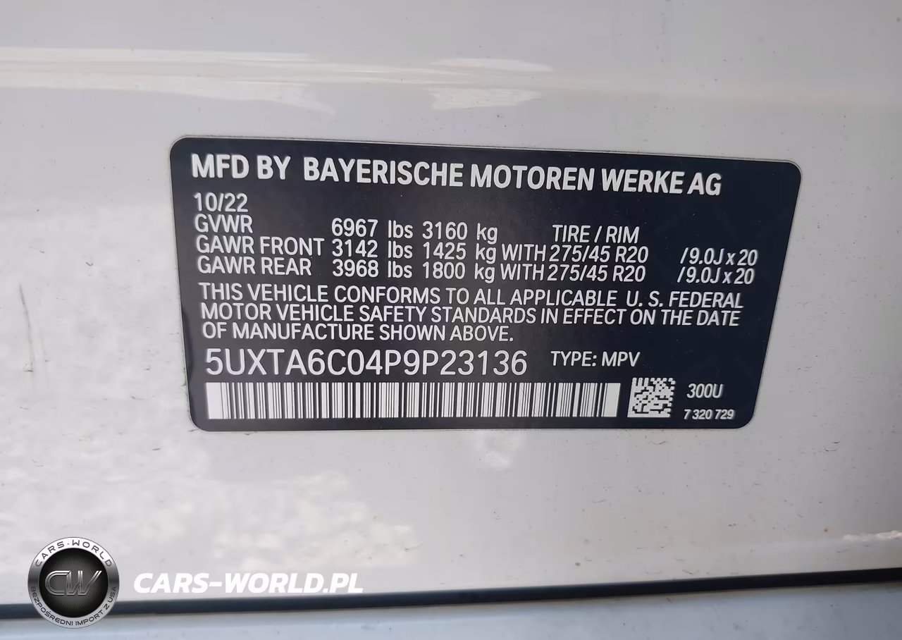 2023 BMW X5 Phev xDrive45E VIN:5UXTA6C04P9P23136 - 9