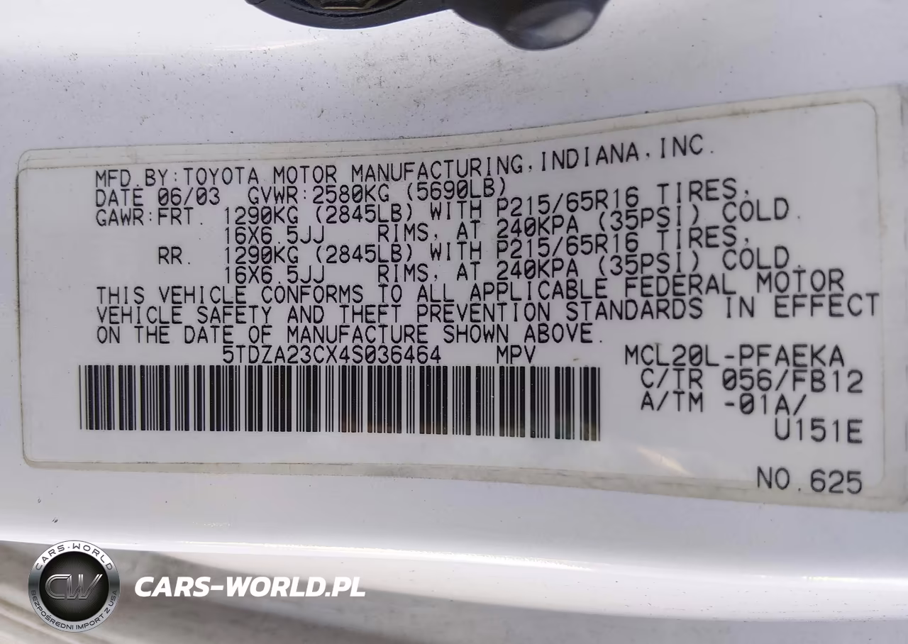 2004 Toyota Sienna Le VIN:5TDZA23CX4S036464 - 9