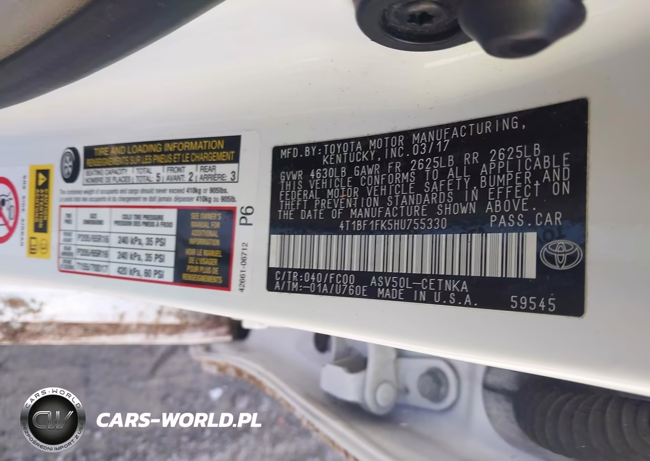 2017 Toyota Camry Le VIN:4T1BF1FK5HU755330 - 9