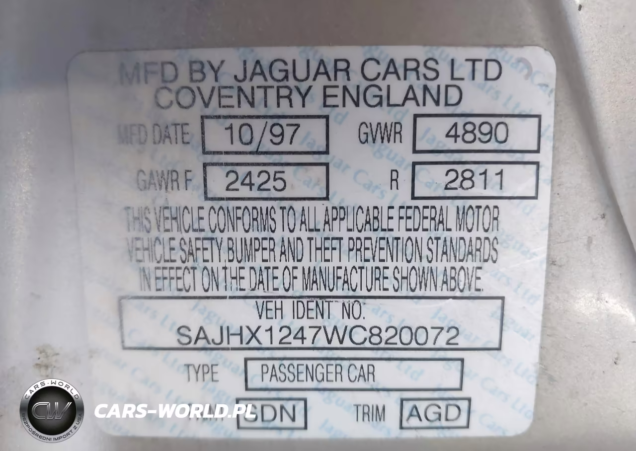 1998 Jaguar Xj8 VIN:SAJHX1247WC820072 - 9