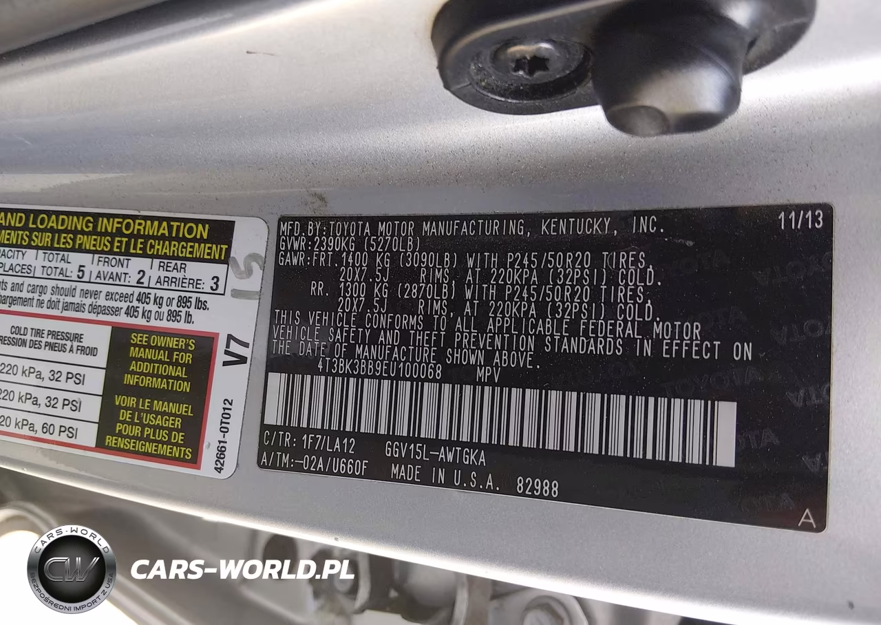 2014 Toyota Venza Xle V6 VIN:4T3BK3BB9EU100068 - 9