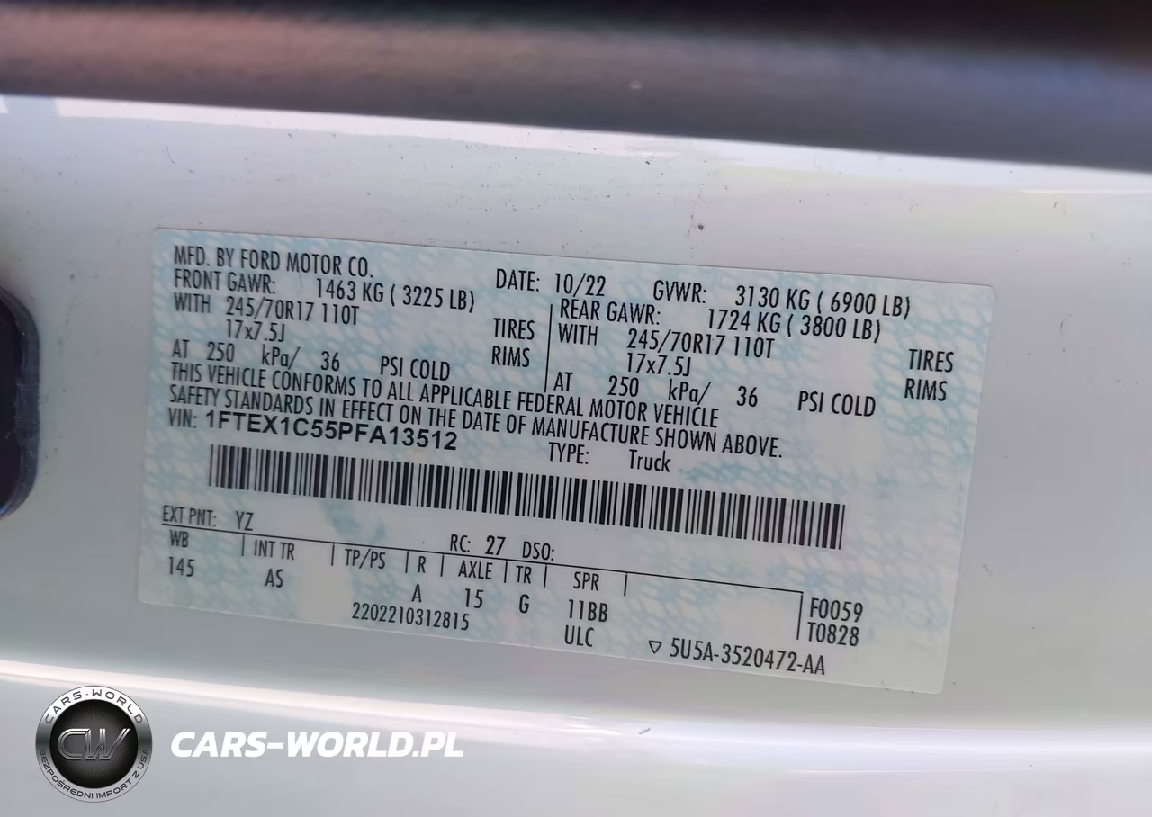 2023 Ford F-150 Xl VIN:1FTEX1C55PFA13512 - 9