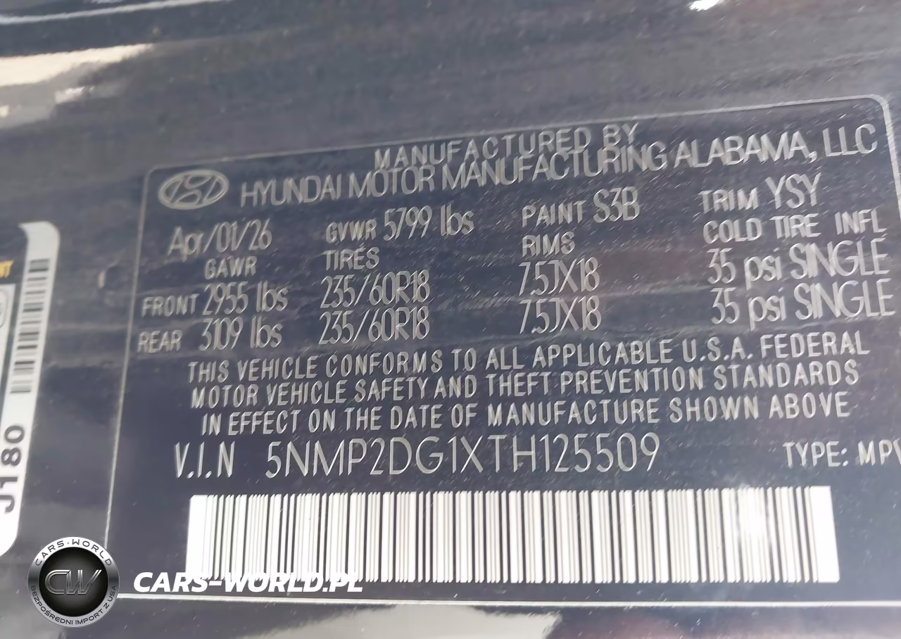 2026 Hyundai Santa Fe Hybrid Sel VIN:5NMP2DG1XTH125509 - 9
