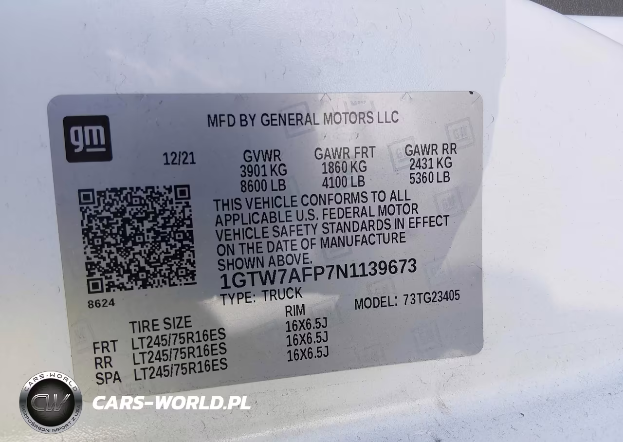 2022 GMC Savana Cargo Rwd 2500 Regular Wheelbase Work Van VIN:1GTW7AFP7N1139673 - 9