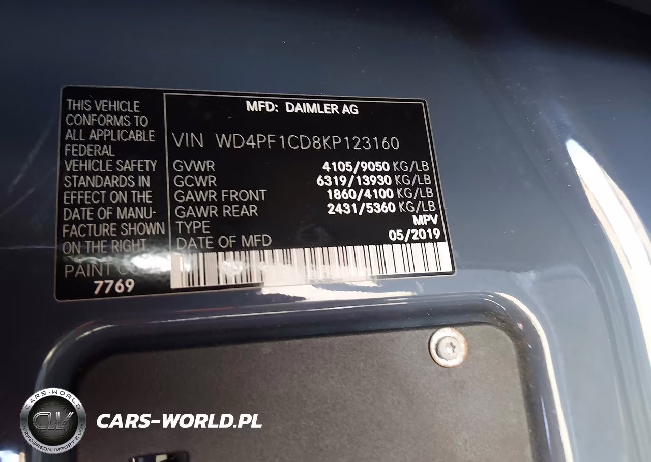 2019 Mercedes-Benz Sprinter 2500 High Roof V6 VIN:WD4PF1CD8KP123160 - 9