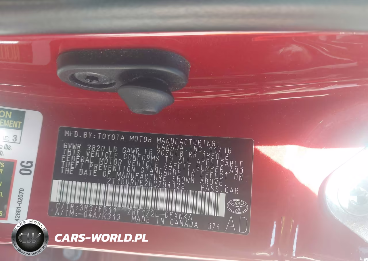 2017 Toyota Corolla Le VIN:2T1BURHE2HC794129 - 9